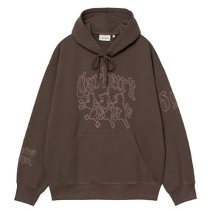 Carhartt WIP Hooded Hackwork Sweat Vitola / Glassy Pink