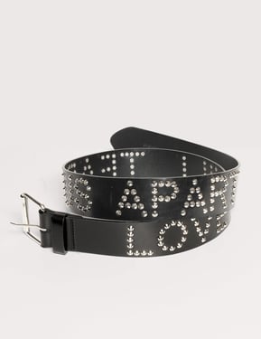 Love Will Tear Us Apart' Leather Studded Belt