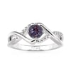 Jeulia Twist Infinity Alexandrite Engagement Ring