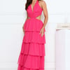 Cascading Romance Maxi Dress Pink