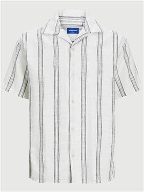 Jack & Jones Cabana Stripe Shirt - Cloud Dancer - S