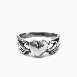 Jeulia "Claddagh" Heart Sterling Silver Ring
