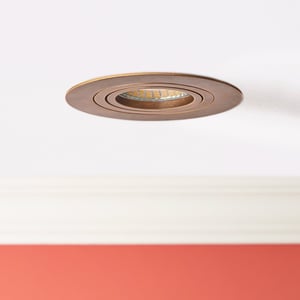 Maz recessed spotlight in brass