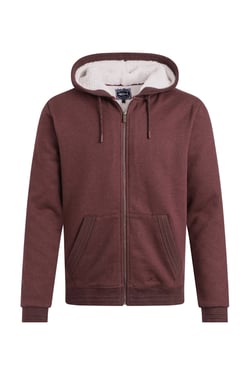Weird Fish Camborne Borg Lined Full Zip Hoodie Bitter Chocolate Size S