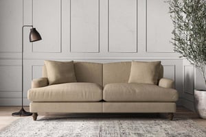 nkuku Deni Large Sofa | Make To Order | Brera Linen Pebble | No Colour