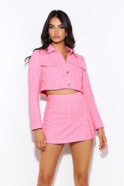 Classic Tweed Jacket Pink
