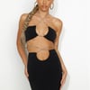 Stylish Girl Crop Top Black