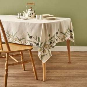 Olive Printed Tablecloth