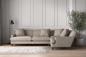 nkuku Deni Right Hand Corner Sofa | Make To Order | Grand | Recycled Cotton Flax