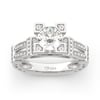 Jeulia Eiffel Tower Round Cut Sterling Silver Ring