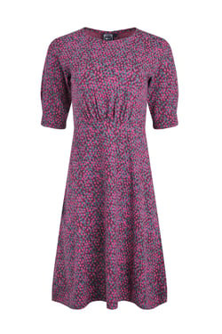 Weird Fish Cassandra Organic Cotton Jersey Swing Dress Dark Raspberry Size 8