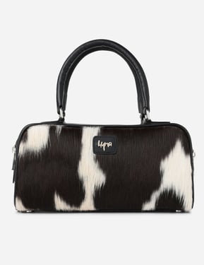 Cordoba Bowling Bag - Natural Black and White Cowhide