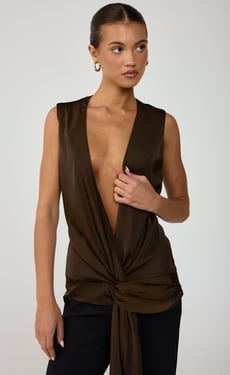 Solenne Top (Chocolate) - US 0
