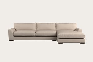 nkuku Guddu Right Hand Chaise Sofa | Make To Order | Grand | Recycled Cotton Natural