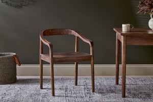 nkuku Anbu Acacia Dining Chair | Seating | One Size | Washed Walnut