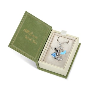 Jeulia Vintage Grass Green Magnetic Flip-top Book Necklace Box