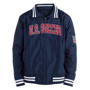 Men's New Era USMNT Nylon Zip Up Navy Jacket / 3X