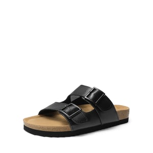 DREAM PAIRS Women   s Double Strap Slide Sandals