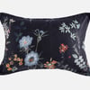 QE Home Sarita Pillow Sham, Floral, Black, Queen