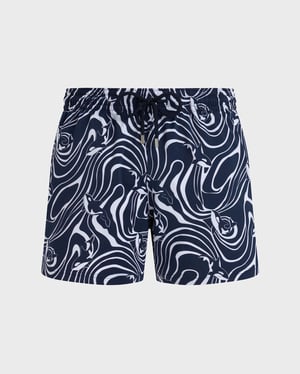 Vilebrequin - Men Stretch Short Swim Shorts Orcas - Swimwear - Monrise - Blue - Size XXL