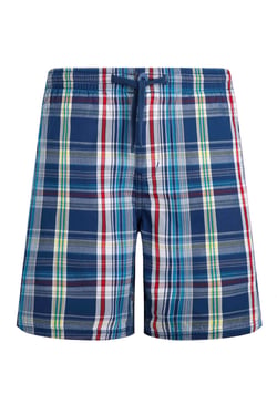 Weird Fish Manson Madras Check Shorts Estate blue Size 36