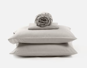 QE Home Recycled Microfiber Sheet Set in Fossil, Grey, Queen