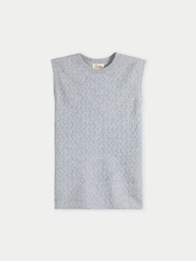 Ajour Knit Crewneck Cashmere Vest - 2XL / high rise / WK1033-1299