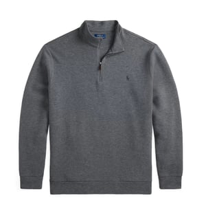 Polo Ralph Lauren Double-Knit Mesh Quarter-Zip Pullover Fortress Grey Heather