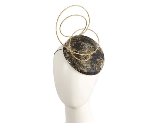 Bespoke designers black & gold fascinator