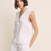 White Broderie Anglaise Collared Blouse