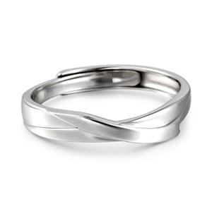 Jeulia "One Love" Adjustable Sterling Silver Men's Band