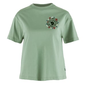 Fjallraven Womens Fjallblomster Logo T-shirt Misty Green