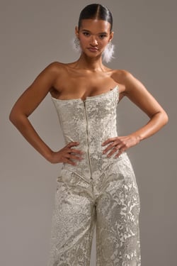 AKIRA Coco Brocade Corset Top | Size 1X