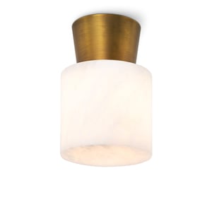 Hazel Alabaster Oil Rubbed Bronze Flush Mount