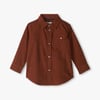 Boys Brown Corduroy Button Down Shirt
