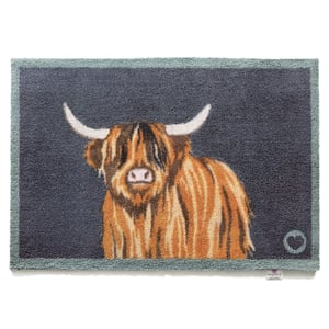Highland Cow 1 Washable Doormat - 65x85cm