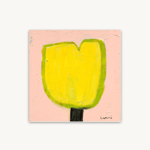 Lemon Tulip Original Painting by Kerri Rosenthal