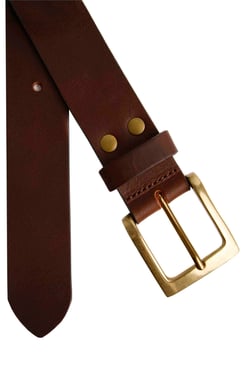 Weird Fish Oldbury Leather Belt Brown Size S/M