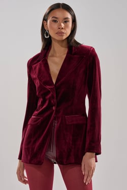 AKIRA Luxe Velvet Tuxedo Blazer | Size 1X