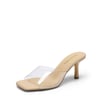 DREAM PAIRS Women   s Kitten Heel Square Toe Sandals