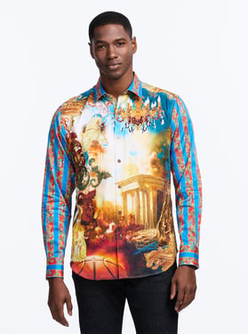 Robert Graham Limited Edition Courts Of Kings Long Sleeve Button Down Shirt