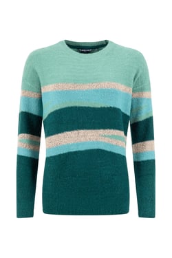 Weird Fish Chiltern Intarsia Knitted Jumper  Deep Teal Size 8