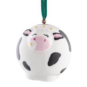 Belleek Classic Daisy the Cow Hanging Ornament