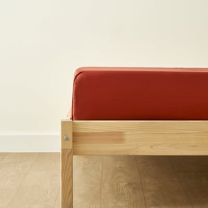 Cotton Sateen Fitted Sheet - Terracotta