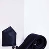 Navy birds eye tie set
