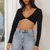 Smiling Days Crop Top Black