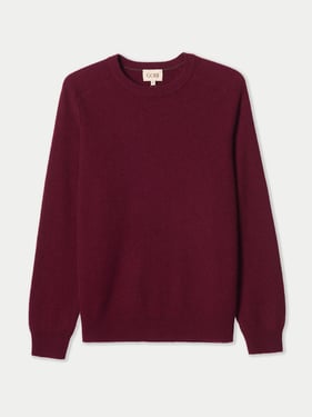 Men's Ribbed Cashmere Sweater - 2XL / zinfandel / MK0307-1913
