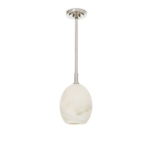 Artemis Polished Nickel Single Pendant