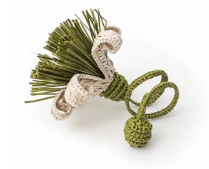 Jasmin Handwoven Iraca Palm Napkin Rings - Hunter Green