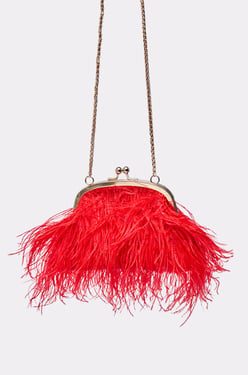 AKIRA Party Starter Feather Purse